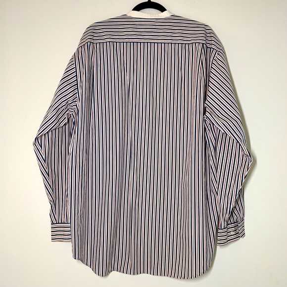 Tommy Hilfiger VTG 90s y2k Crest Logo Button Up Striped Long Sleeve Shirt XL - Picture 2 of 14